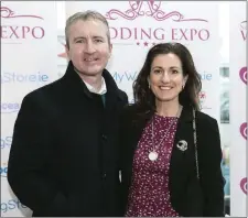  ??  ?? Stephen McGinley and Ann Curran at the Wedding Expo 2018.