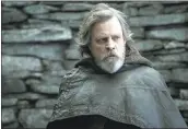  ?? JOHN WILSON — LUCASFILM ?? Mark Hamill is Luke Skywalker in “Star Wars: The Last Jedi.”