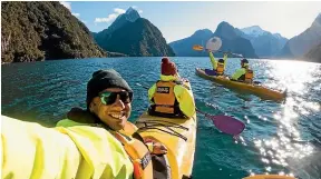  ?? PHOTO: GREAT SOUTH. ?? Hit the water and explore iconic Milford Sound with Rosco’s Milford Kayaks.