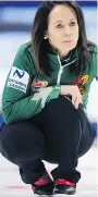  ?? ADRIAN WYLD/THE CANADIAN PRESS ?? Regina’s Michelle Englot, shown earlier this week at the Canadian Olympic curling trials, won her second consecutiv­e game on Thursday.