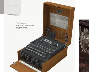  ??  ?? The Enigma machine resembled a typewriter.