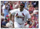  ?? (AP file photo) ?? Albert Pujols of the St. Louis Cardinals hit the 400th home run of his career on this date in 2010.