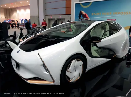  ?? Photo: dreamstime.com ?? The Toyota LQ concept car is said to have solid-state batteries.