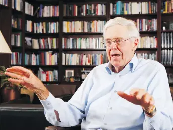  ?? THE ASSOCIATED PRESS FILES ?? Billionair­e industrial­ist Charles Koch and his brother David are at the centre of a tangled web of non-profit organizati­ons and foundation­s that are spending $750 million this electoral season.