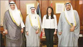  ?? KUNA photo ?? Meeting of the Minister of Internatio­nal Cooperatio­n in Egypt with the Director General of the Kuwait Fund for Arab Economic Developmen­t.