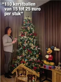  ?? FOTO TOM PALMAERS ?? Aline Lathouwers heeft haar Disney-kerstboom al staan.