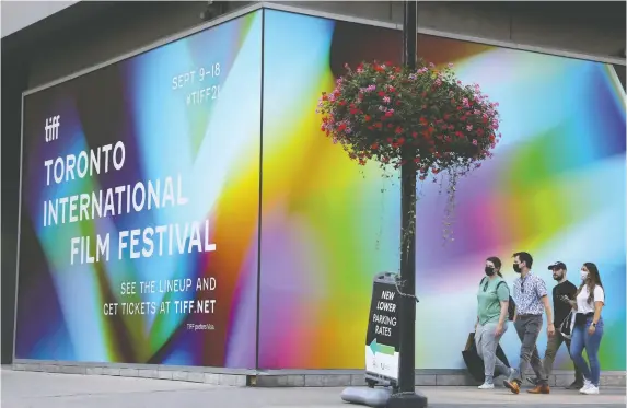  ?? CHRIS HELGREN/REUTERS ?? Organizers of the Toronto Internatio­nal Film Festival look forward to welcoming back movie lovers for screenings this month after a pared down event in 2020.