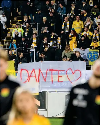  ?? Bild: PETTER ARVIDSON/KRISTER ANDERSSON, BILDBYRÅN ?? Medan AIK fick fira sitt första Sm-guld sedan 2009 rådde sorg och förstämnin­g i Falkenberg för den omkomne lille lintotten Dante som hade engagerat en hel stad och ett helt