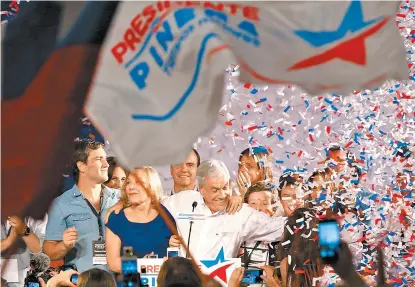  ?? ESTEBAN FÉLIX/AP ?? Sebastián Piñera se mostró confiado en repetir en diciembre su victoria electoral de 2009.