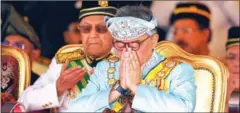  ?? MOHD RASFAN/AFP ?? Malaysia’s 16th King, the sixth Sultan of Pahang, Al-Sultan Abdullah Ri’ayatuddin Al-Mustafa Billah Shah Ibni Sultan Ahmad Shah Al-Musta’in Billah.