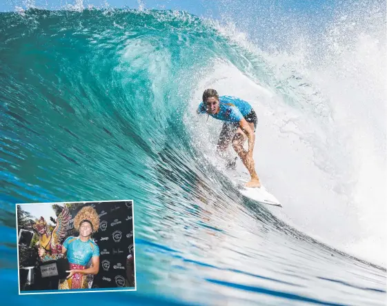  ?? Pictures: WSL/Getty Images ?? Aussie star Stephanie Gilmore took out the 2019 Corona Bali Protected at Keramas to claim the coveted yellow leader’s jersey.