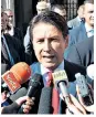  ??  ?? Giuseppe Conte, Italy’s prime minister, plans more spending