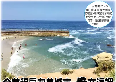  ??  ?? 因為陽光、沙灘、海洋等得天獨厚的位置，也讓聖地牙哥成為全美­第二差勁的租房城市。（記者陳良玨／攝影）