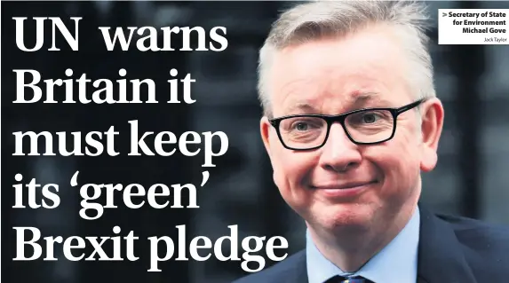  ?? Jack Taylor ?? &gt; Secretary of State for Environmen­t Michael Gove