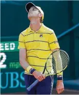  ?? Karen Warren / Houston Chronicle ?? Sam Querrey’s stay in the U.S. Men’s Clay Court Championsh­ip proved dishearten­ingly brief. The second-seeded American lost a three-set match to Guido Pella on Wednesday at River Oaks Country Club.