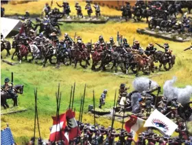  ??  ?? ABOVE A cavalry charge from Salute 2019.