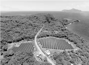  ??  ?? The new solar project on Ta’u. — WP-Bloomberg photo courtesy of SolarCity