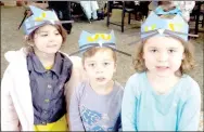  ?? Photos submitted ?? Lily, James and Katie rock their Pete the Cat headbands during story time at the Bella Vista Library.