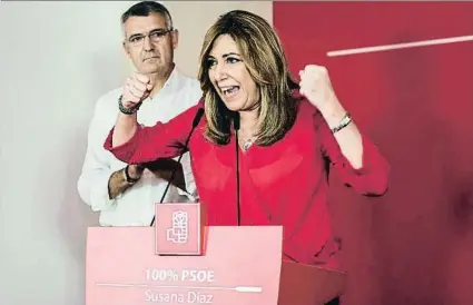  ?? ESTEBAN MARTINENA GUERRERO / EFE ?? Susana Díaz en uno de sus últimos actos de campaña, ayer en Trujillo (Cáceres)