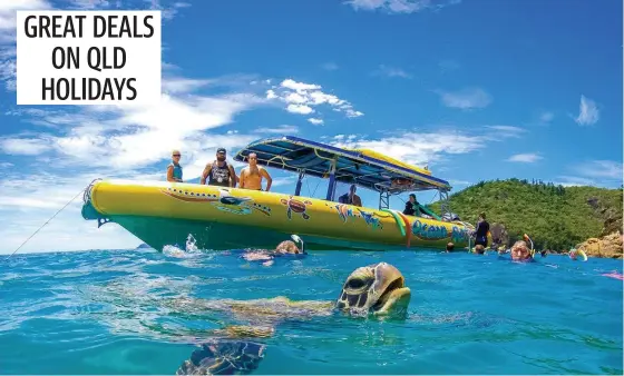  ?? ?? HOLIDAY OFFER: Try ocean rafting in the Whitsunday­s with daily tours from Ocean Rafting at Airlie Beach.