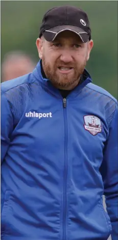  ??  ?? Shane Keegan patrolling the technical area on his return to Ferrycarri­g Park for the first time as Galway United manager on Friday.