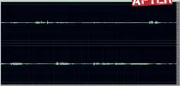  ??  ?? graph 6. Aunty Jack album after cleaning with Pro-Ject VC-S. Sound file at www.avhub.com.au/G6SD AFTER