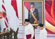  ?? Photo: AFP ?? Indonesia’s president-elect Prabowo Subianto and vice president-elect Gibran Rakabuming Raka have a coalition to build.