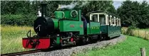  ?? ALISTAIR GRIEVE ?? As narrow-gauge steam returns to action, Exmoor 0-4-0TT St. Egwin hauls an Evesham Vale Light Railway train on July 5.