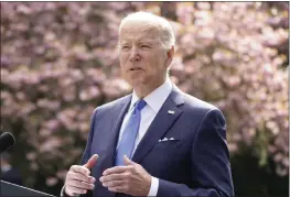  ?? ANDREW HARNIK — THE ASSOCIATED PRESS ?? President Joe Biden speaks at Seward Park in Seattle on Friday.