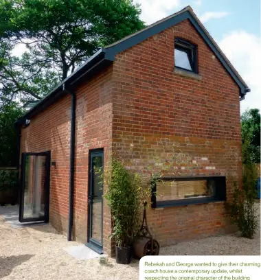  ??  ?? Rebekah and George wanted to give their charming coach house a contempora­ry update, whilst respecting the original character of the building