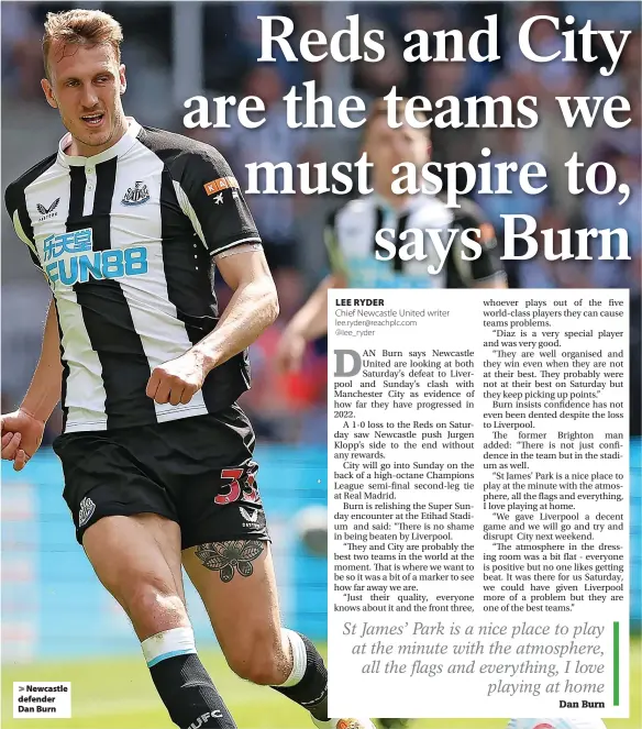  ?? ?? > Newcastle defender Dan Burn