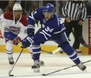  ?? RICK MADONIK/TORONTO STAR ?? Auston Matthews saw plenty of ice time, second among Leafs forwards, in his pre-season debut against the Canadiens.