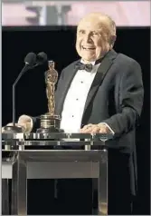  ?? Frederick M. Brown Getty Images ?? GOLDEN MOMENT Lynn Stalmaster was the first casting director to receive an honorary Oscar, in 2016.