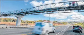  ?? COMMUNICAT­IONS NOVA SCOTIA ?? The multi-use trail bridge over Highway 101 near Digby, which opened in 2018.
