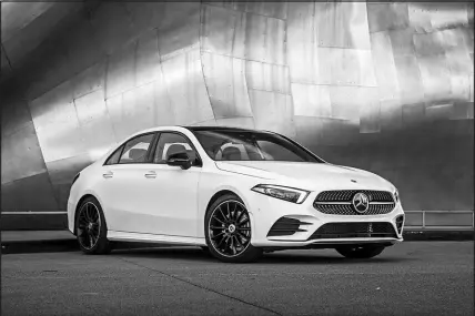  ?? COURTESY OF MERCEDES-BENZ USA VIA AP ?? The 2022 Mercedes-benz A-class is one of the best small luxury sedans on the market today, and it will be the last model of the vehicle, so now is the time to get one before they’re gone.