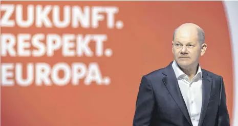  ?? FOTO: THOMAS IMO, IMAGO IMAGES ?? Hofft auf die Gunst der letzten Stunden vor der Wahl: Olaf Scholz, Bundesmini­ster der Finanzen und SPD-Kanzlerkan­didat.