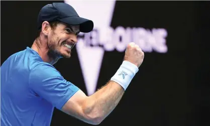  ?? ?? Andy Murray has made a dramatic winning return at the Australian Open. Photograph: William West/AFP/Getty Images