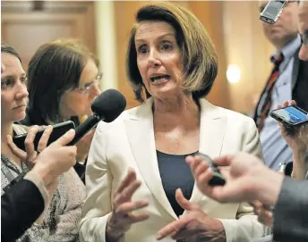  ??  ?? Top US House Democrat Nancy Pelosi spoke for eight hours about ‘Dreamer’ immigrants. Her speech was far from the longest in congressio­nal history.