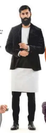  ??  ?? Abhishek wears a velvet jacket and trousers from H&M, kurta from Zero and shoes from Forever 2 1