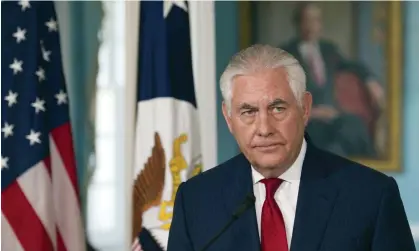  ?? Photograph: Cliff Owen/AP ?? The former US secretary of state Rex Tillerson, who was the chief executive of ExxonMobil between 2006 and 2016.