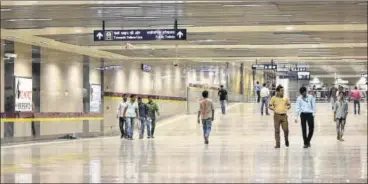  ?? VIPIN KUMAR/HT PHOTO ?? A view of the Hauz Khas Metro station on Magenta Line on Thursday. At a depth of 29m, it is the deepest station in Delhi.