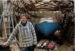  ??  ?? Steve Goodale’s yard full of treasures awaits anyone with an old boat in need of parts.