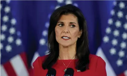  ?? ?? Nikki Haley, who dropped out of the Republican race earlier this month. Photograph: Chris Carlson/AP