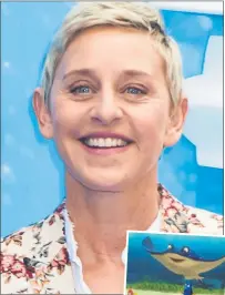  ??  ?? Ellen is the voice of Dory in the Finding Nemo sequel