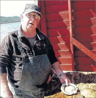  ?? PHOTO COURTESY OF PATRICIA BAILEY ?? Larry Bailey, 83, has been scalloping fishing since 1950. Given the revision to the recreation­al scallop licence, Bailey hasn’t even put his boat in the water due to a fear of being fined.