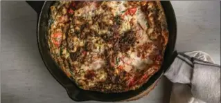  ?? GORAN KOSANOVIC, FOR THE WASHINGTON POST ?? It could be time to reset your attitude about the egg white frittata. Consider it as an opportunit­y to make a fast, inexpensiv­e, protein-packed, breakfast-for-dinner meal.