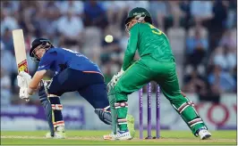  ??  ?? England's Joe Root bats during play in the first ODI cricket match against Pakitstan at The Ageas Bowl cricket ground in Southampto­n.