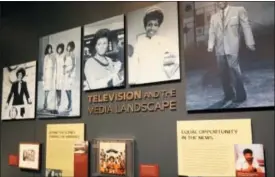  ?? TRAMON LUCAS — THE ASSOCIATED PRESS ?? A section of the “Watching Oprah: The Oprah Winfrey Show and American Culture,” exhibit is shown on display at the National Museum of African American History and Culture, Wednesday in Washington. The exhibit runs through June 2019.