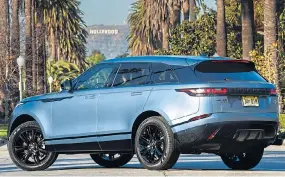  ??  ?? HOLLYWOOD GLAMOUR: The new Range Rover Velar is popular in the US