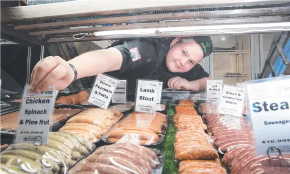  ?? Picture: PHOTOJO ?? NO BONES ABOUT IT: Apprentice butcher Edward Selby-Fullgrabe decided to work in the trade after getting an after-school job in a butcher shop.